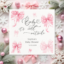 Servilleta De Papel Bebé, frío fuera del invierno, Baby Shower de vaca