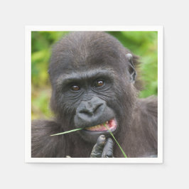 Servilleta De Papel Bebé Gorila Adorable