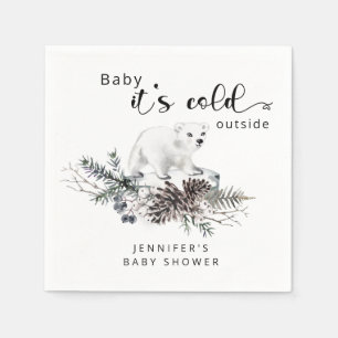 Servilleta De Papel Bebé hace frío afuera baby shower