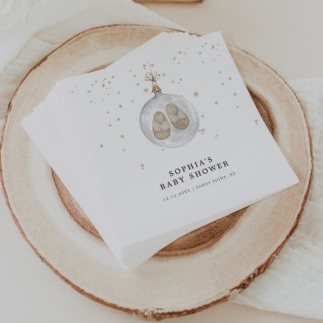 Servilleta De Papel Bebé, hace frío afuera de Baby Shower de invierno (Subido por el creador)