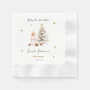 Servilleta De Papel Bebé, hace frío afuera de Winter Baby Shower