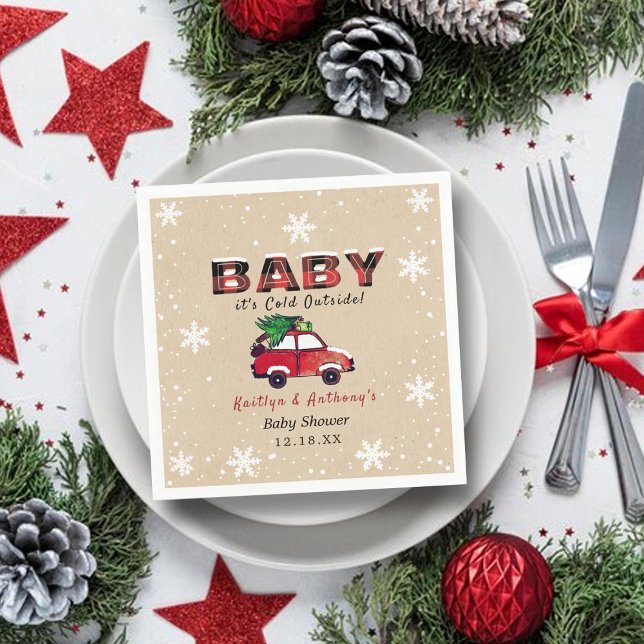 Servilleta De Papel Bebé hace frío afuera | NAVIDADES BABY SHOWER (Subido por el creador)
