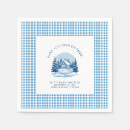 Servilleta De Papel Bebé, hace frío fuera del Baby Shower invernal