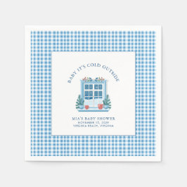 Servilleta De Papel Bebé, hace frío fuera del Baby Shower invernal