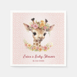 Servilleta De Papel Bebé lindo Chica de jirafa  de azari salvaje rocia