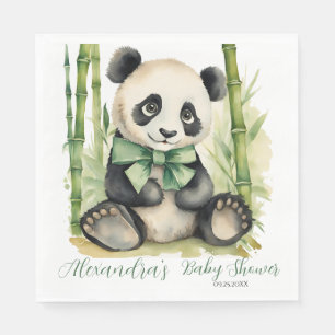 Servilleta De Papel Bebé Panda Bear Sexo Neutral Baby Shower