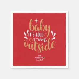 Servilleta De Papel Bebé personalizado hace frío afuera