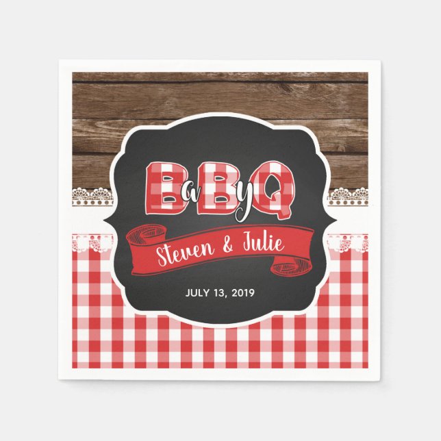 Servilleta De Papel Bebé Q Shower Napkin - Rojo (Anverso)