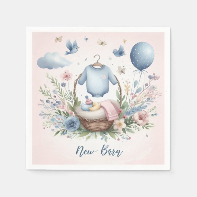 Servilleta De Papel Bebé recién nacido (Anverso)