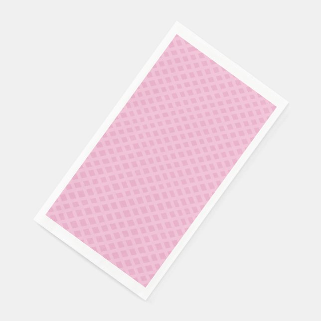 Servilleta De Papel Bebé Rosa Lattice de Cesta entrelazada Tono (Esquina)