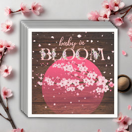 Servilleta De Papel Bebé Rústico en Flor Sakura Flor de Cerezo