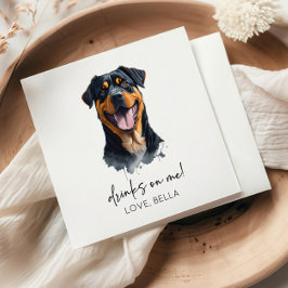 Servilleta De Papel ¡Bebe Sobre Mí! Boda del Mascota del perro Rottwei