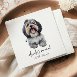 Servilleta De Papel ¡Bebe Sobre Mí! Boda del perro de Havanese