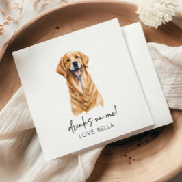 Servilleta De Papel ¡Bebe Sobre Mí! Boda Mascota de perro de Golden Re