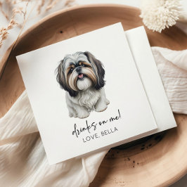 Servilleta De Papel ¡Bebe Sobre Mí! Shih Tzu Mascota Boda