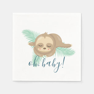 Servilleta De Papel Bebé soñoliento lindo Baby Shower de la pereza d