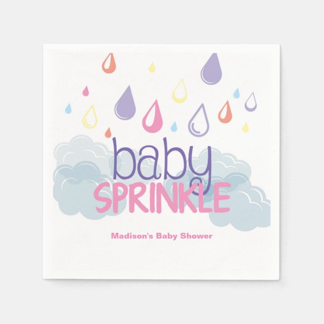 Servilleta De Papel Bebé Sprinkle Shower Napkin (Anverso)
