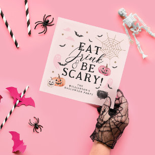 Servilleta De Papel Bebe y sé aterrador fiesta de calabaza divertida H