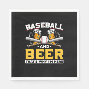 Servilleta De Papel Bebedor de cerveza béisbol humor de cerveza cumple