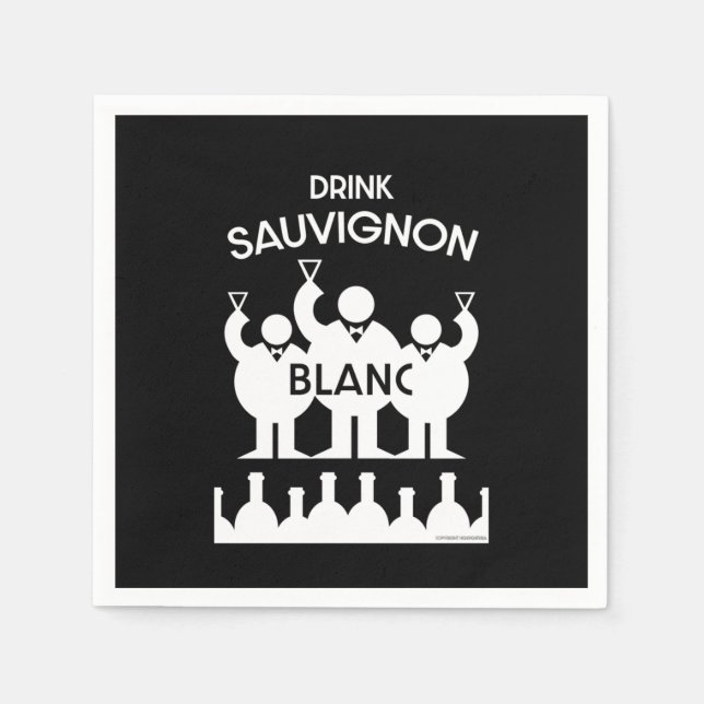 Servilleta De Papel Bebedor de vino Sauvignon Blanc (Anverso)