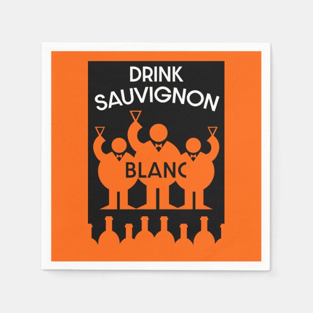 Servilleta De Papel Bebedor de vino Sauvignon Blanc (Anverso)