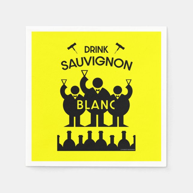 Servilleta De Papel Bebedor de vino Sauvignon Blanc (Anverso)