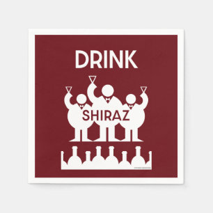 Servilleta De Papel Bebedores de Vino Shiraz