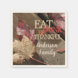 Servilleta De Papel Beber Bebe Agradecimiento Familia Acción de Gracia