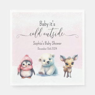 Servilleta De Papel Beber de invierno de animales curados