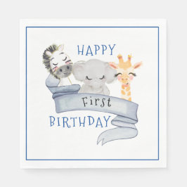 Servilleta De Papel Bebés Animales Napkin de papel de cumpleaños