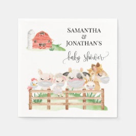 Servilleta De Papel Bebés de granja Baby Shower