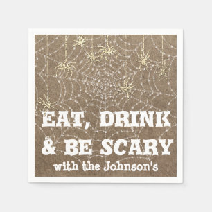 Servilleta De Papel Bebida Araña asusta Halloween Kraft Web Bronze