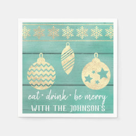 Servilleta De Papel Bebida Bebida Be Merry Mint Wood Copos de nieve de