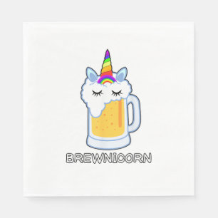 Servilleta De Papel Bebida Brewnicorn Cute Unicorn Fiesta Brew M