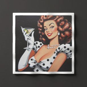 Servilleta De Papel Bebida de belleza Pin Up