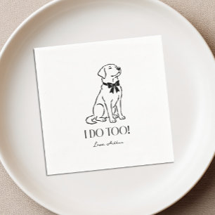 Servilleta De Papel Bebida de Boda Labrador Retriever 'Yo También'