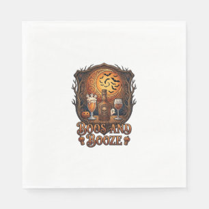 Servilleta De Papel Bebida de Boos Halloween Calavera Botella Cerveza 