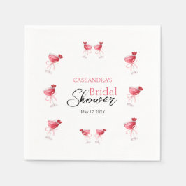 Servilleta De Papel Bebida de cóctel Ducha Bridal Bow Rosa