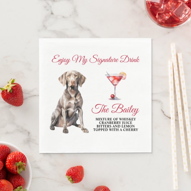 Servilleta De Papel Bebida de firma con foto Mascota (In situ)