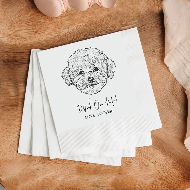 Servilleta De Papel Bebida De Poodle Sobre Mi Perro Personalizado Cock (Subido por el creador)