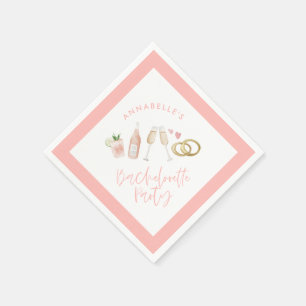 Servilleta De Papel Bebida negra y moderna de la soltera