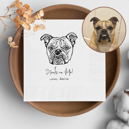 Servilleta De Papel Bebida personalizada de Bulldog inglés viejo sobre