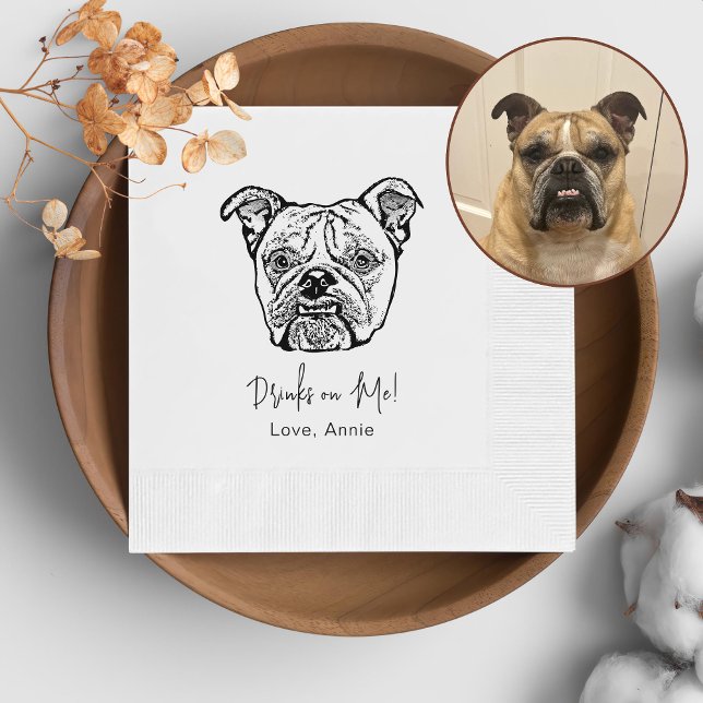 Servilleta De Papel Bebida personalizada de Bulldog inglés viejo sobre (Subido por el creador)
