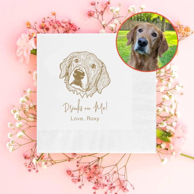 Servilleta De Papel Bebida personalizada de perro con recuperación de  (Subido por el creador)