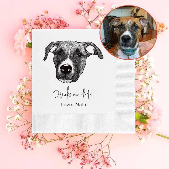Servilleta De Papel Bebida personalizada de perro de boxer sobre mí (Subido por el creador)