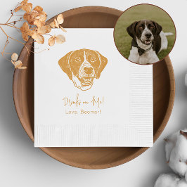 Servilleta De Papel Bebida personalizada de perro puntero sobre mí