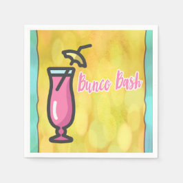 Servilleta De Papel Bebida Rosa Bunco Bash Fun Cocktail Napkin