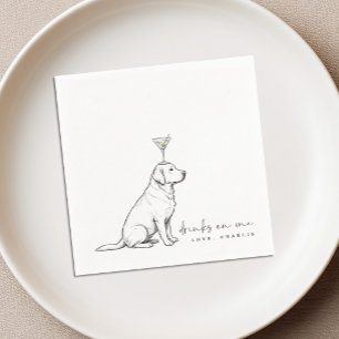 Servilleta De Papel Bebidas a mi cargo Boda de Labrador Retriever
