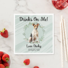 Servilleta De Papel ¡Bebidas a mi cargo! Smooth Fox Terrier perro boda