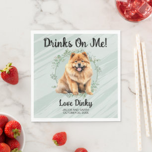 Servilleta De Papel ¡Bebidas a mi cuenta! Boda de Mascotas Perro Chow